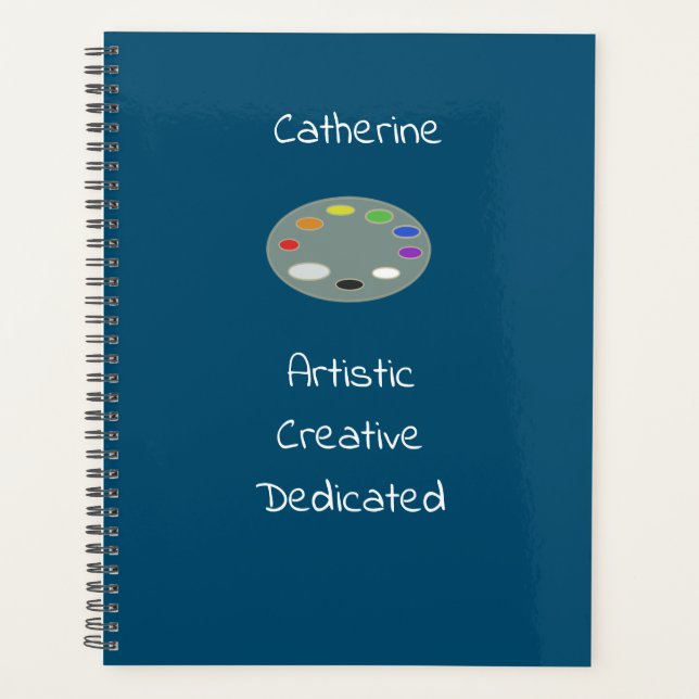 Artistic Creative Dedicated Palette Personalised   Planner (Front)