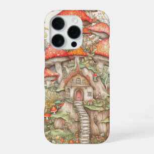 Artistic Creative Mushroom Dwelling Illustration iPhone 16 Pro Case