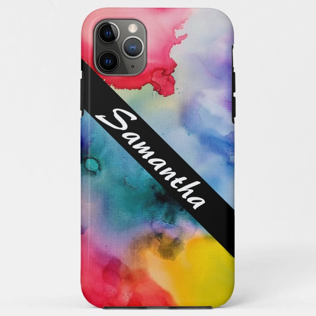 Artistic Creative Splashes of Watercolor Case-Mate iPhone Case (Back)