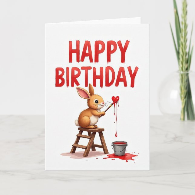 Artistic Creature Birthday Card (Front)