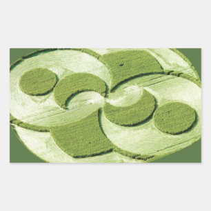 Artistic Crop Circle Rectangular Sticker