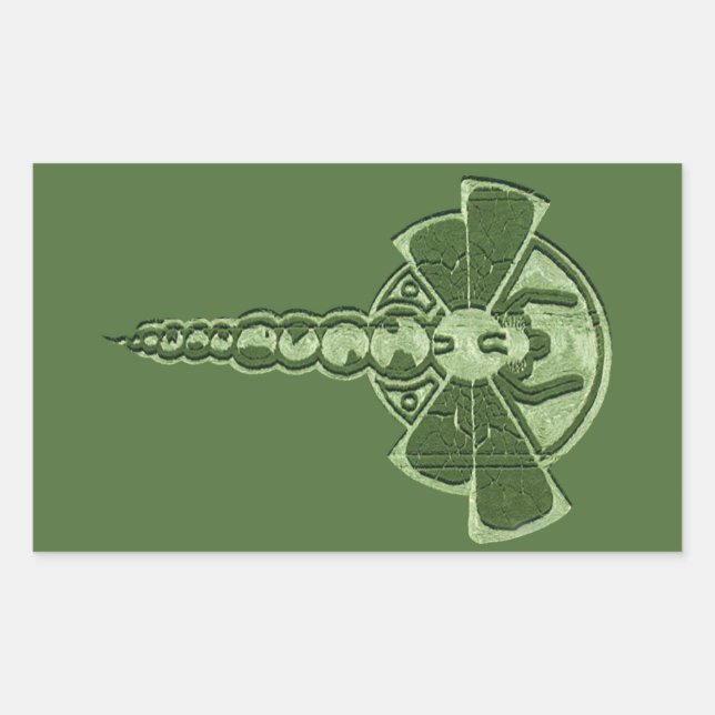 Artistic Crop Circle Rectangular Sticker (Front)