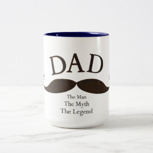 Artistic Dad Illustrated Moustache Mug