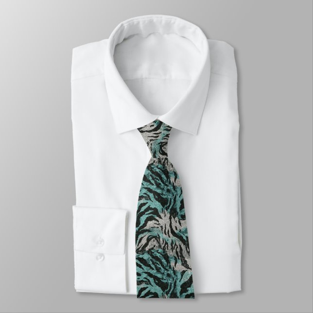 Artistic Dads Day Gifts Tiger Tie (Tied)
