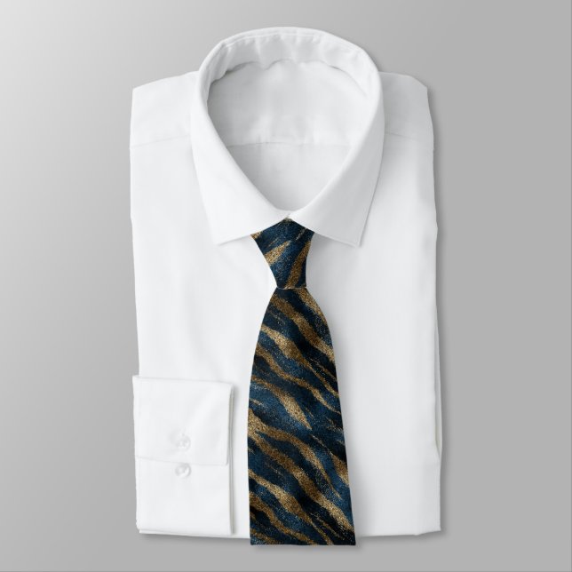 Artistic Dads Fathers Day Gifts Tiger Skin Tie (Tied)