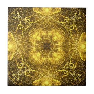Artistic Decorative Gold Fractal Design_Tiles Ceramic Tile