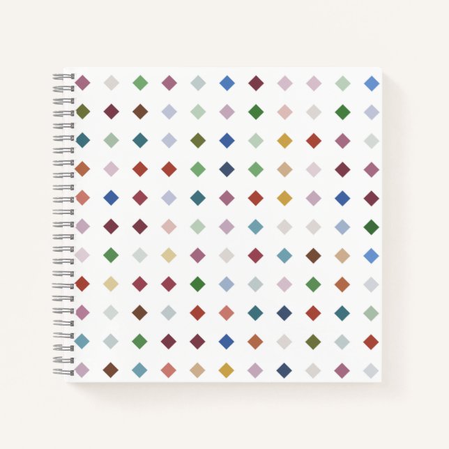 Artistic Diamond Geometric Pattern Stationery Desi Notebook (Front)