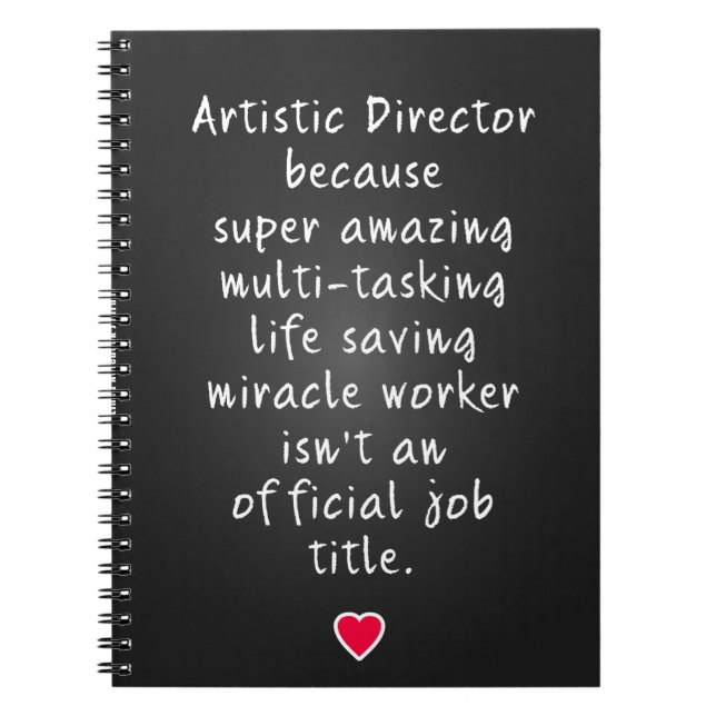 Artistic director gifts  notebook (Front)