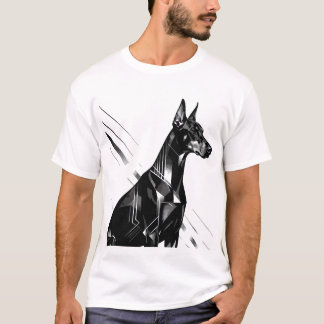 Artistic Doberman Pinscher & Watercolor German She T-Shirt