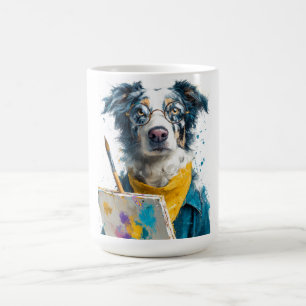 Artistic Dog Painter Portrait Coffee Mug