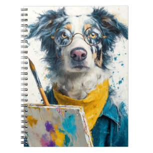 Artistic Dog Painter Portrait Notebook