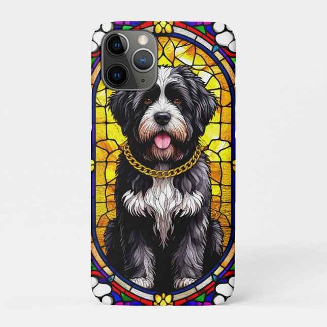 Artistic Dog Stained Glass Portrait Case-Mate iPhone Case (Back)