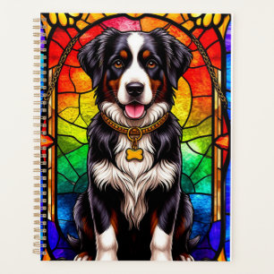 Artistic Dog Stained Glass Portrait Planner
