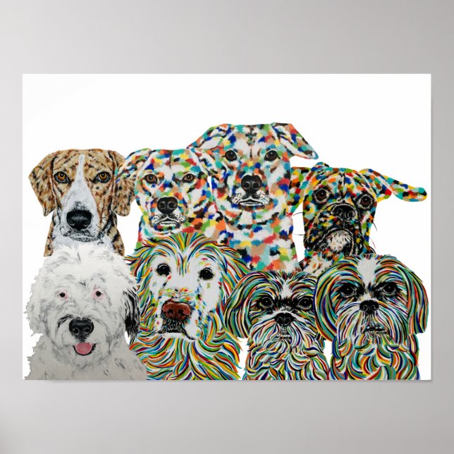 Artistic Dogs Art Print (Front)