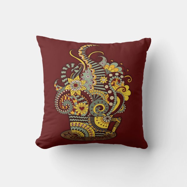 Artistic-doodle-drawing art cushion (Front)