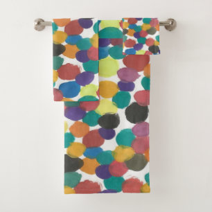Artistic Dots Abstract Bath Towel Set
