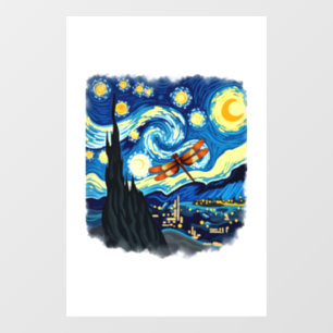 Artistic Dragonfly Shirt Van Gogh Starry Night Dra
