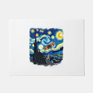 Artistic Dragonfly Shirt Van Gogh Starry Night Dra Doormat