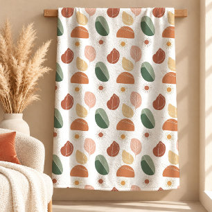 Artistic Dusty Green Terracotta Rainbow Blanket