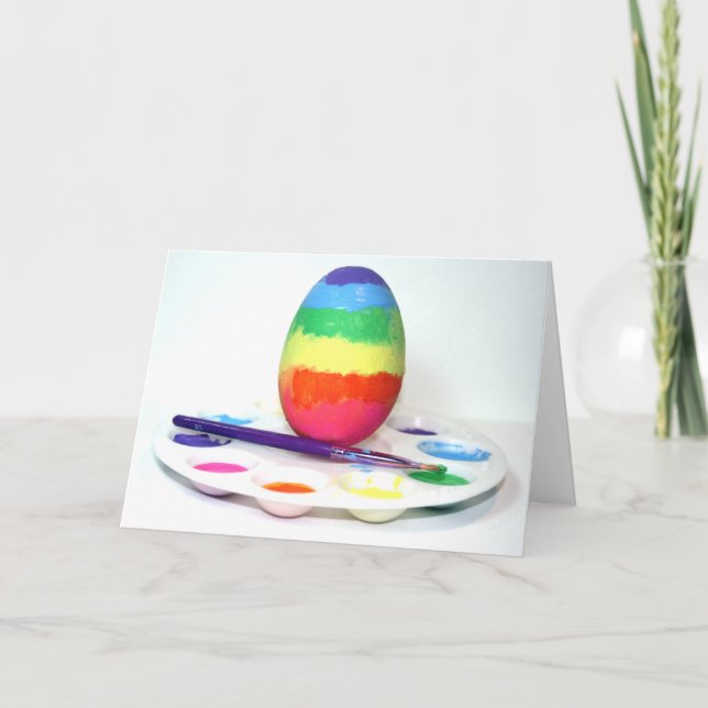 Artistic Easter Egg Photography Holiday Card (Front)