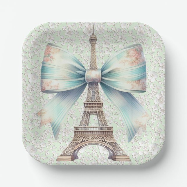 Artistic Eiffel Tower Paper Plate (Creator Uploaded)
