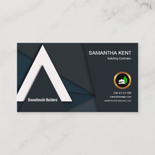 Artistic Elegant A-Frame Roof Construction Builder Business Card