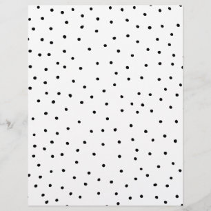 Artistic elegant black and white handdrawn dots flyer
