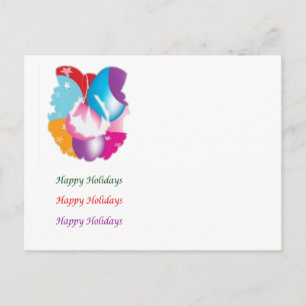 Artistic Elegant Text Script by Navin Joshi Holiday Postcard