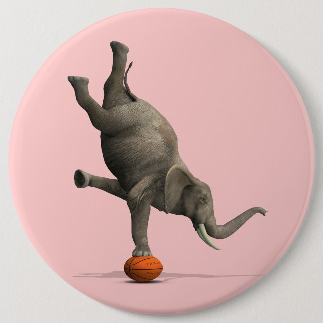 Artistic Elephant 6 Cm Round Badge (Front)