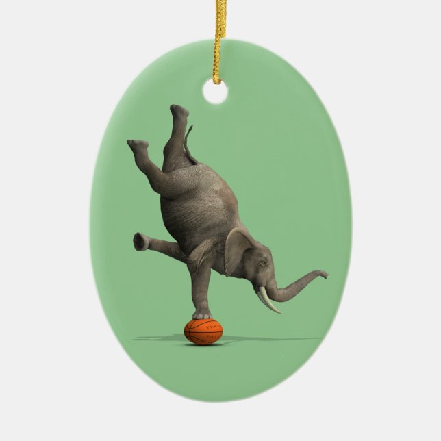 Artistic Elephant Ceramic Tree Decoration (Front)
