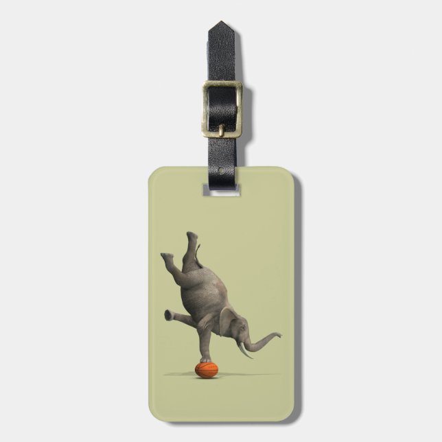 Artistic Elephant Luggage Tag (Front Vertical)