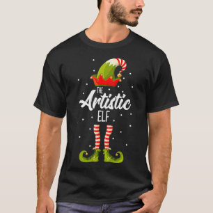 Artistic Elf Christmas Family Matching Group Chris T-Shirt