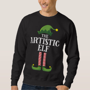 Artistic Elf Matching Family Group Christmas Party Sweatshirt
