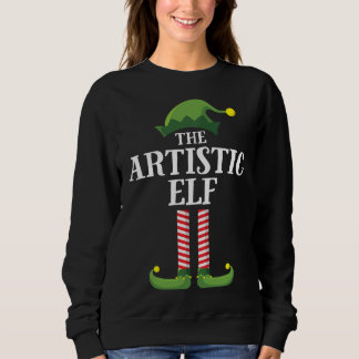 Artistic Elf Matching Family Group Christmas Party Sweatshirt