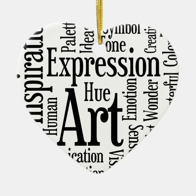 Artistic Expression for Artist or Creative Person Ceramic Ornament (Front)