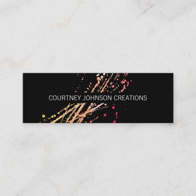 Artistic Expressive Mini Business Card (Front)