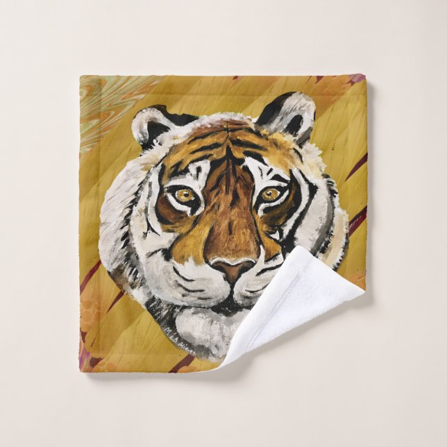 Artistic Face of Tiger Painting  Wash Cloth (Wash Cloth)