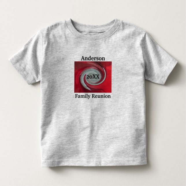 Artistic Family Reunion Abstract Swirl Keepsake Toddler T-Shirt (Front)