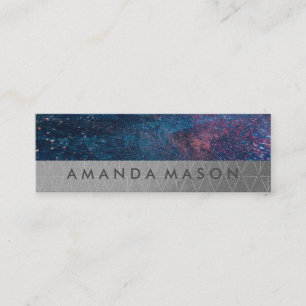 Artistic Fashionable Lux Triangle Pattern Mini Business Card