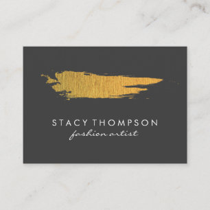 Artistic Faux Gold Brushed Pattern Business Card