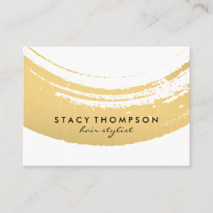 Artistic Faux Metallic Gold Brushed Business Card