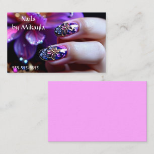 Artistic Fingernails Manicure Nail Artist Business Card