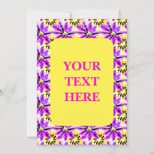 Artistic Floral Boho Watercolor Pattern Invitation