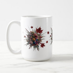 Artistic Floral Burst Design Coffee Mug