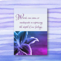Artistic floral Condolences sympathy Greeting Card