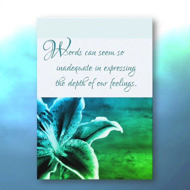 Artistic floral Condolences sympathy Greeting Card (Creator Uploaded)