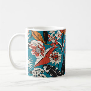 Artistic Floral Deco: Vintage Seamless Pattern Coffee Mug