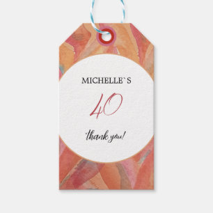 Artistic Floral Feathers Pastel Watercolor Gift Tags