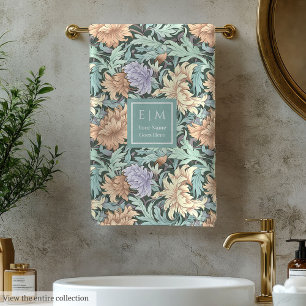 Artistic Floral Morris Style Bath Towel