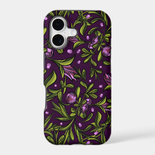 Artistic Floral Motif: Purple Flowers